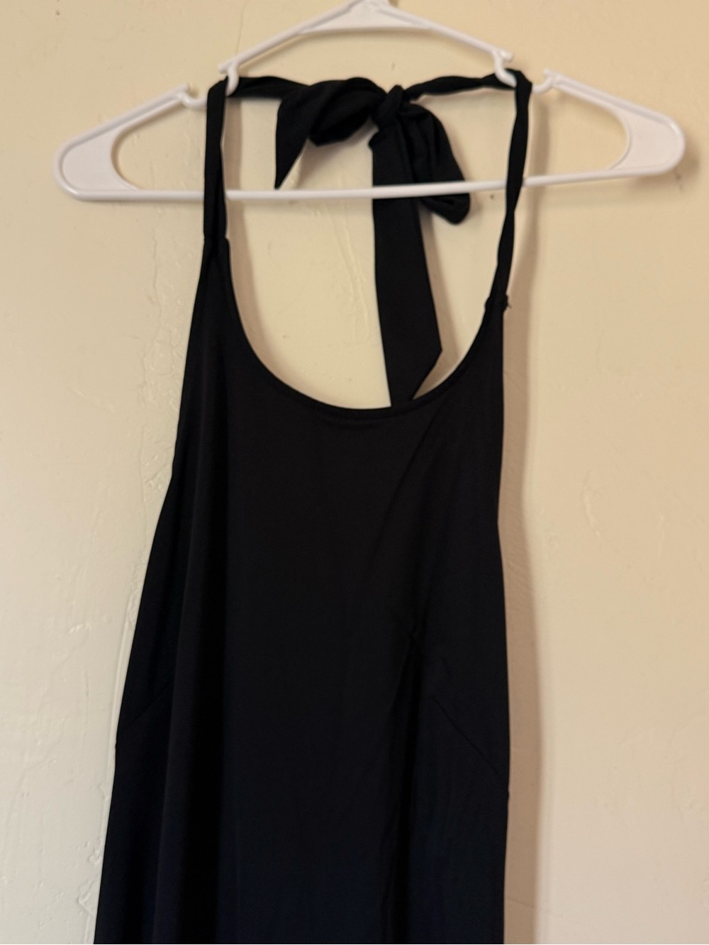 Black Halter Tie Women's catsuit